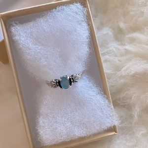 Sterling Silver Ring w/ Blue Stone